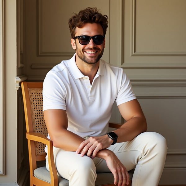 White Solid Polo