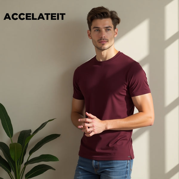 Made with World's Finest Cotton-Maroon Supima T-Shirt