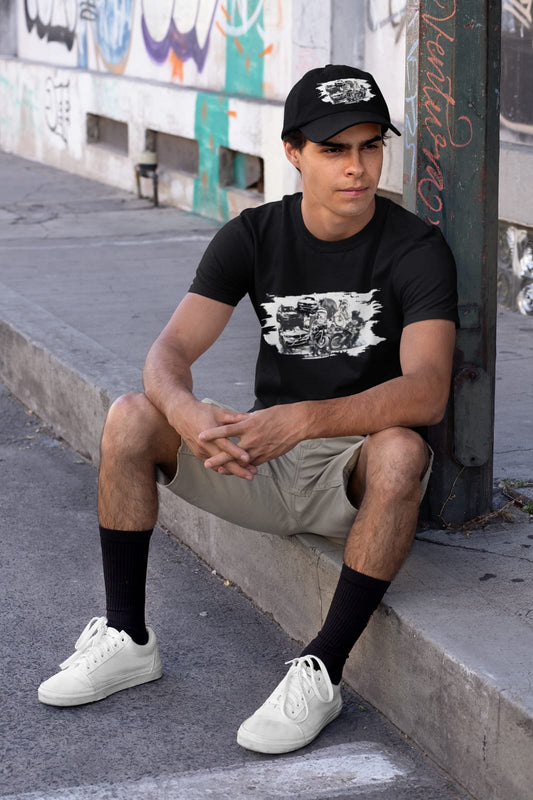 Motor Sketch Oversized T-Shirt designed by our Customer