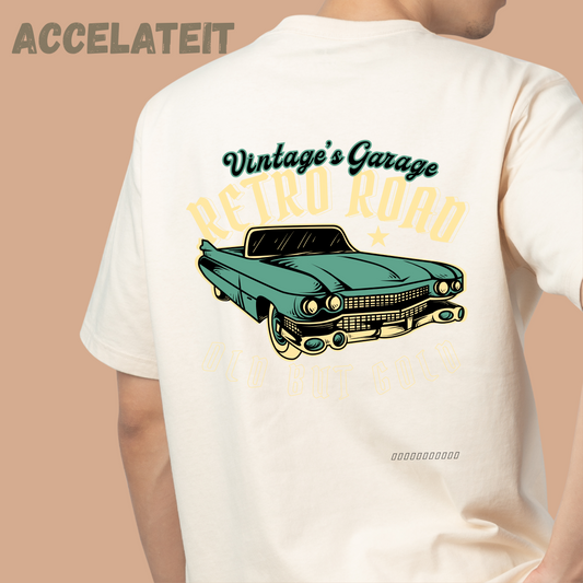 Retro Road – Old But Gold Oversized Tee🚗
