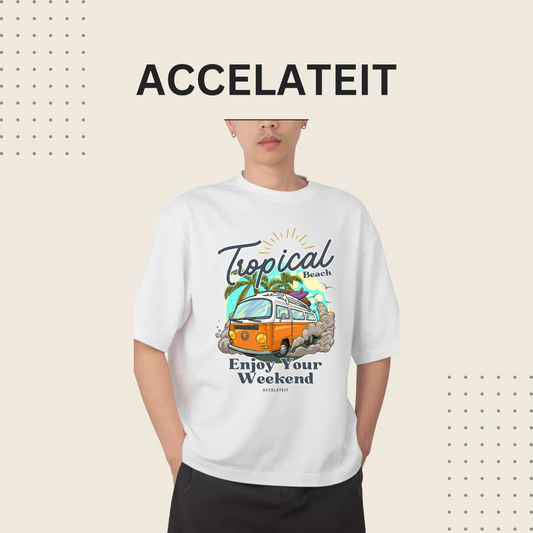 Tropical Beach Oversized Tee🌴